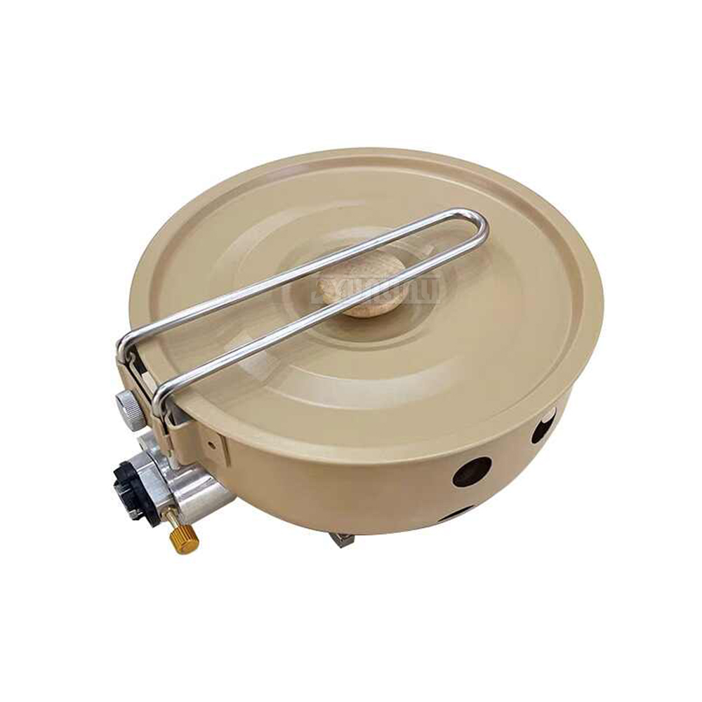Camping Cooking One Pot - Tragbarer Outdoor-Kassettenherd All-in-One-Topf Camping-Picknick-Kochutensilien
