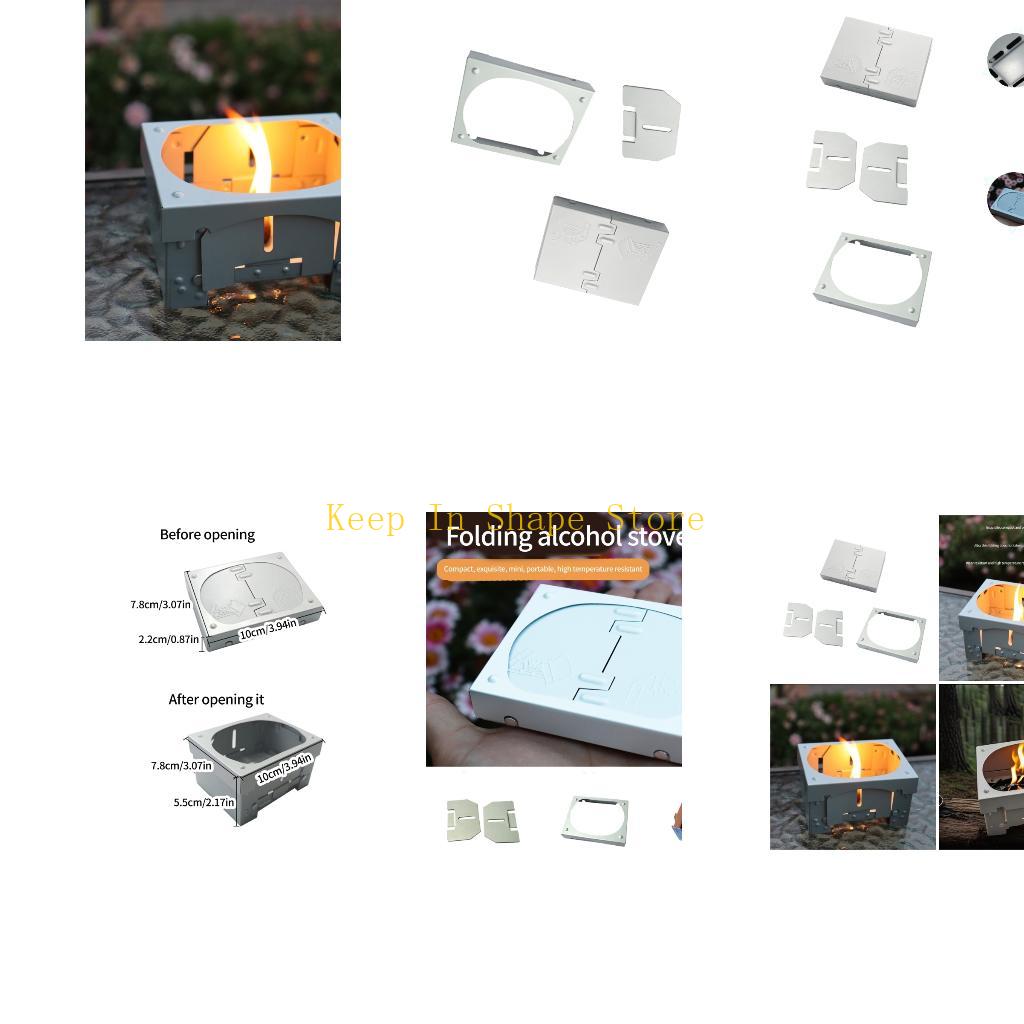 Camping Cooking Alcohol - U1JC Klappbarer Campingkocher, kompakt, abnehmbare Alkoholbrenner,