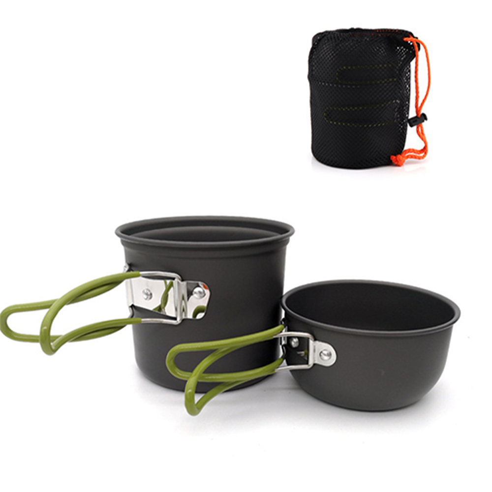 Camping Cooking Lightweight - Pacoone Ultraleichtes Camping-Geschirr, Kochtopf, Utensilien-Set, leichte