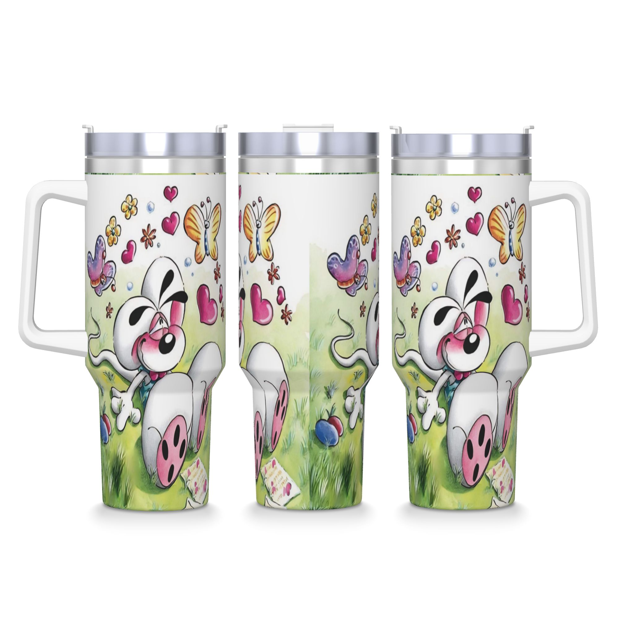 Camping Cooking Mug - Cartoon D-Diddl Edelstahlbecher Camping Kaffeetasse mit