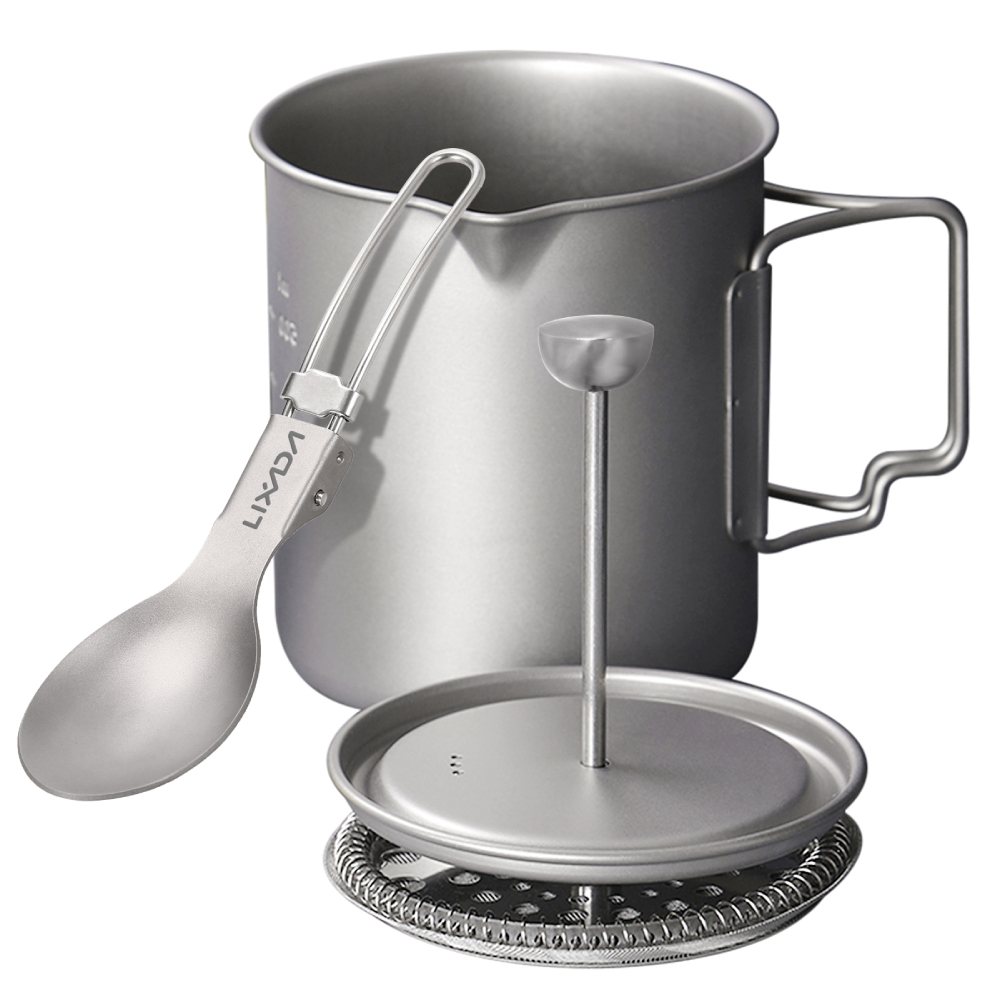 Camping Cooking Mug - Lixada 750ml titan kaffeetasse becher französisch