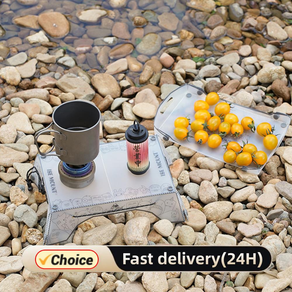 Camping Cooking Table Foldable - Tragbarer faltbarer Mini-Campingtisch, ultraleichter Outdoor-Campingtisch, Tablett,