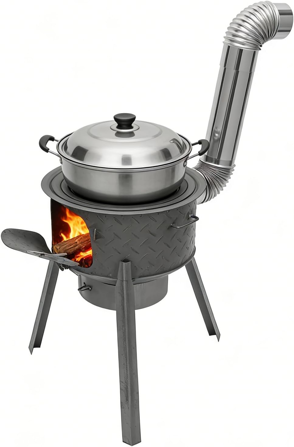 Camping Cooking Stove - Tragbarer Holzofen für Camping und Wandern