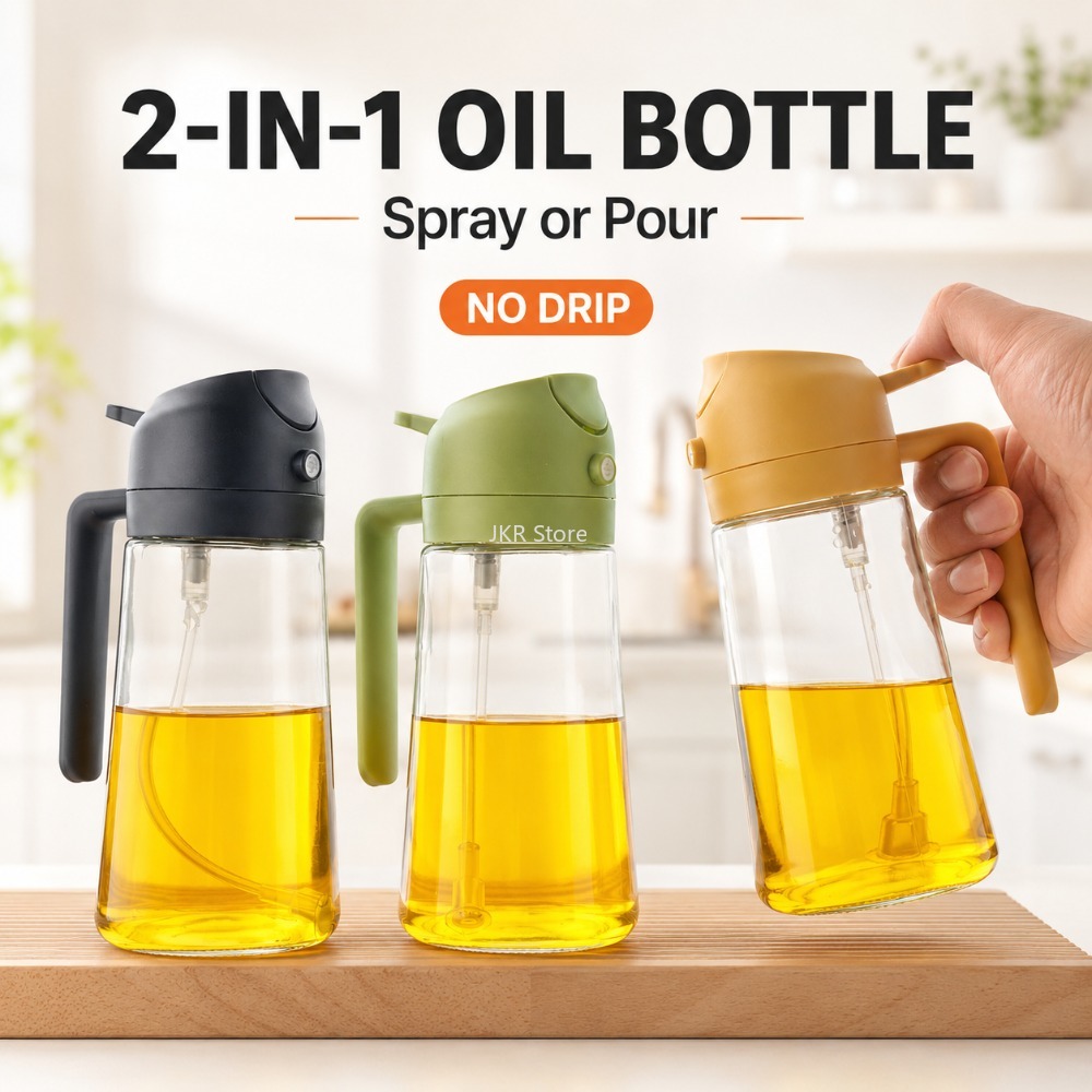 Camping With Cooking - 2-in-1 Olivenöl-Sprühflasche mit großem Fassungsvermögen, Sprüh-