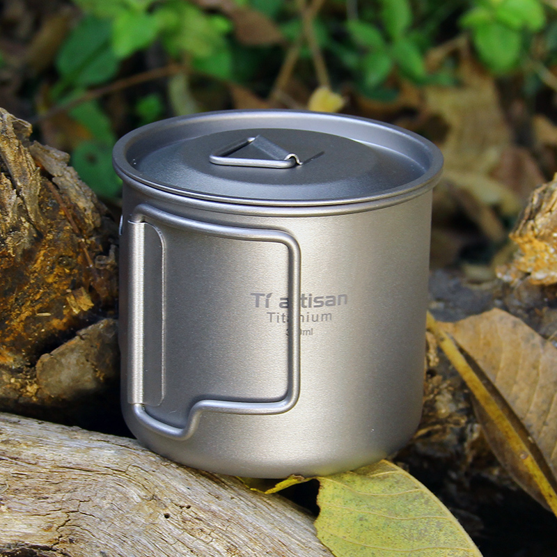 Camping Cooking Mug - Tiartisan Ultraleichter Campingbecher aus reinem Titan