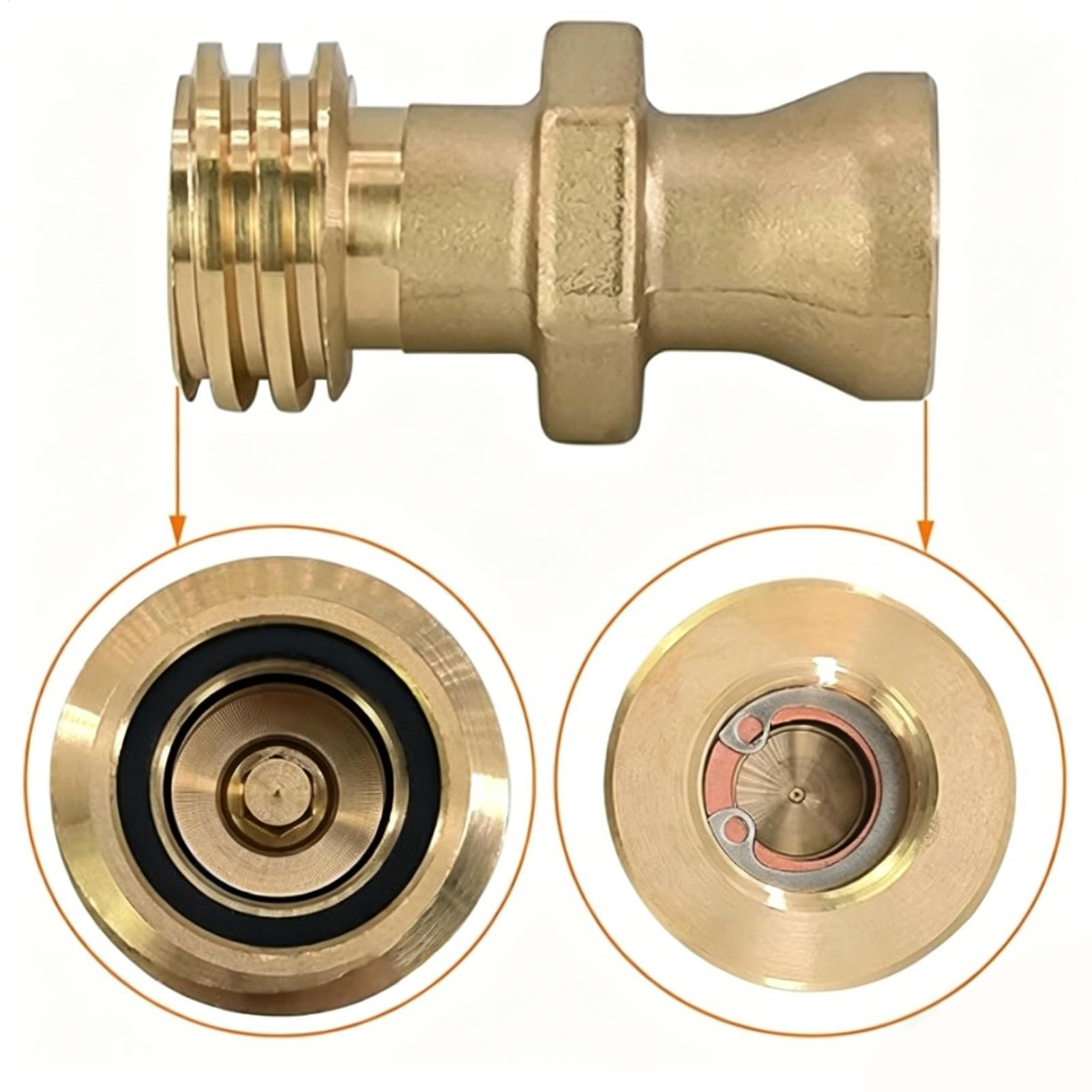 Camping With Cooking - Propan-Tank-Armaturen, Messingventil mit Außengewinde für Propan-Tanks,