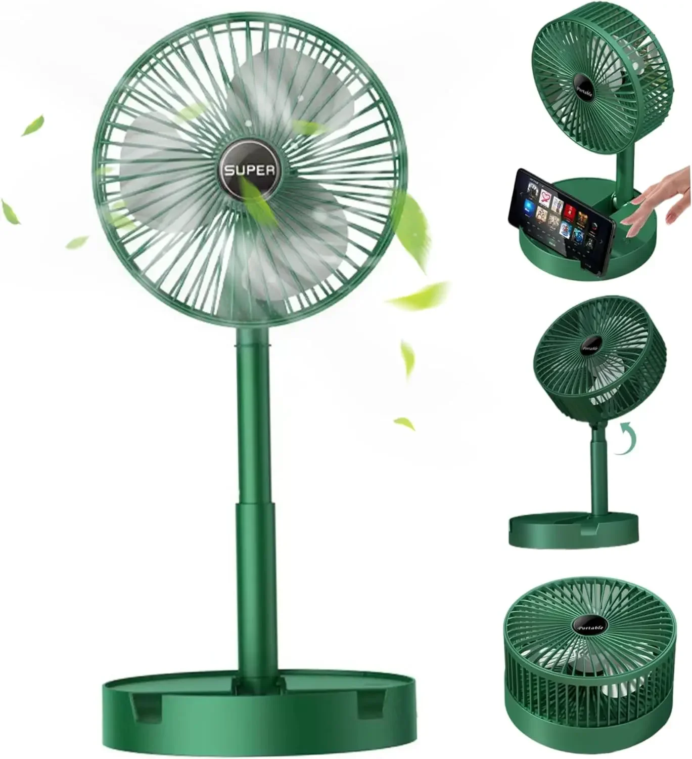Camping Cooking Table Foldable - USB Faltbarer Elektrischer Ventilator Kaltluft Tragbarer