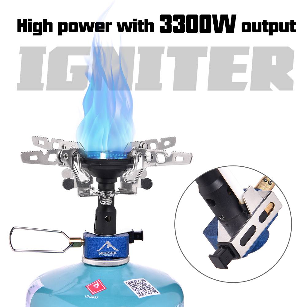 Camping Cooking Stove - Outdoor-Camping-Gasbrenner Outdoor-Kocher 3300W mit Zünder Campingausrüstung
