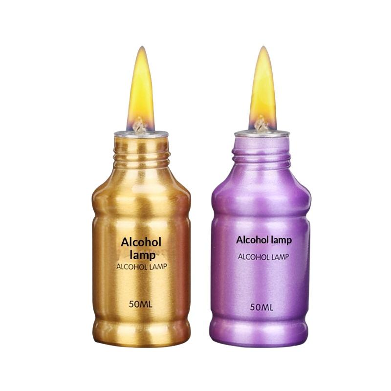 Camping Cooking Alcohol - 50ML Alkoholbrenner-Lampe aus Aluminiumlegierung, tragbarer Brenner