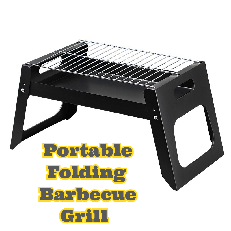 Camping Cooking Stove - Tragbarer Holzkohle-BBQ-Grill, faltbar, kompakt, Outdoor-Kochherd, Camping,