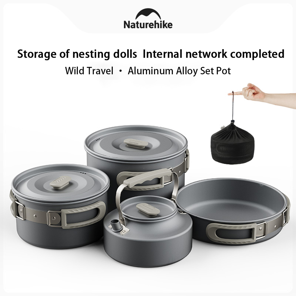 Camping Cooking Lightweight - Naturehike Outdoor-Topfset, Camping-Kochausrüstung, tragbare Bratpfanne aus