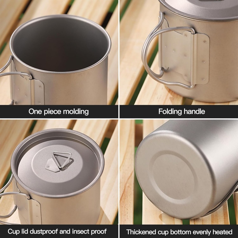 Titan-Campingbecher mit Klappg – Camping Cooking Lightweight Bewertung und Preis