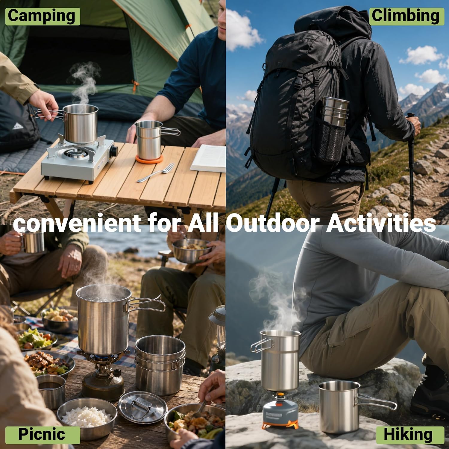 Faltbare Campingbecher, Campin – Camping Cooking Mug Bewertung und Preis