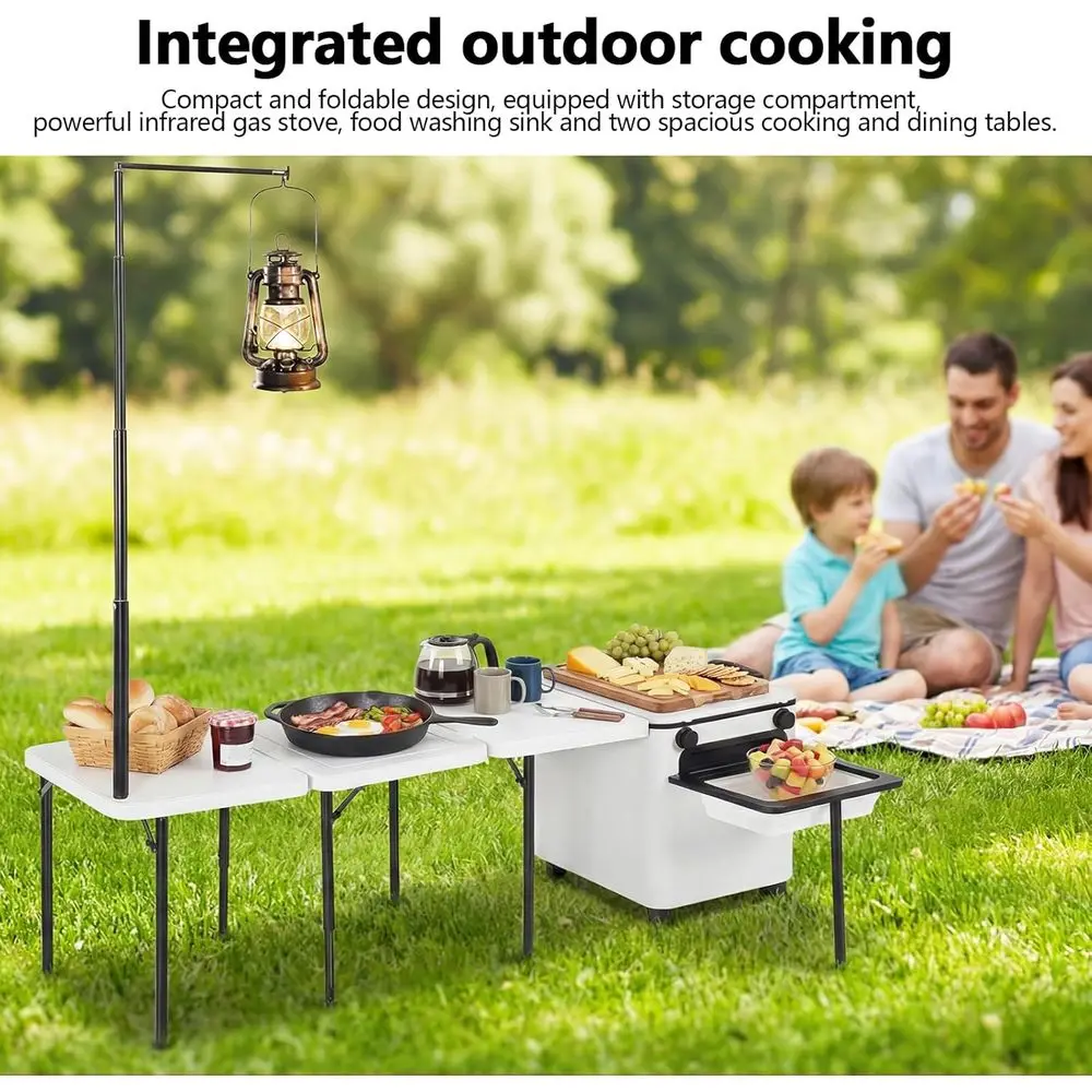 Tragbarer Outdoor-Grillwagen m – Camping Cooking Light Bewertung und Preis