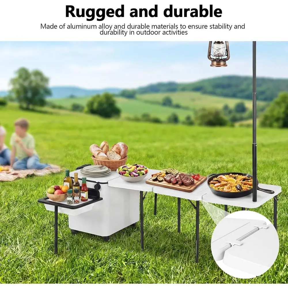 Tragbarer Outdoor-Grillwagen m – Camping Cooking Light Bewertung und Preis