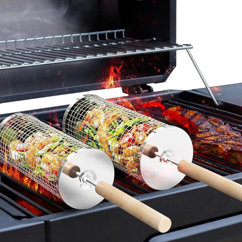 Edelstahl BBQ-Grillkorb, Runde – Camping Cooking Basket Bewertung und Preis