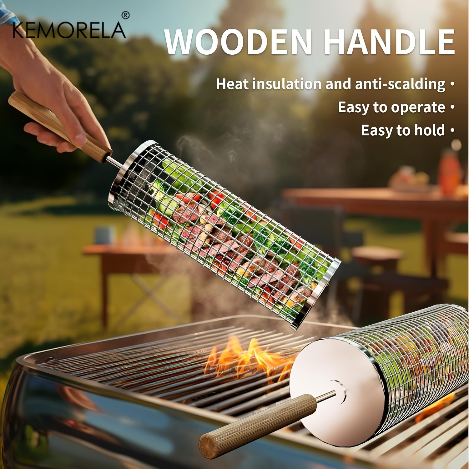 Rundes Grillkorb-Set, Rollende – Camping Cooking Basket Bewertung und Preis