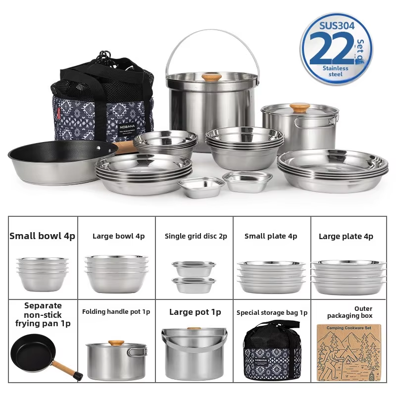 NOBANA Neueste Outdoor Edelsta – Camping Cooking Set With Bag Bewertung und Preis