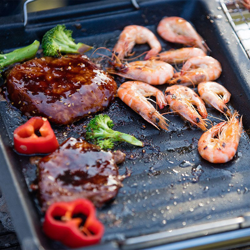 Dicke quadratische Grillpfanne – Camping Cooking Hardware Bewertung und Preis