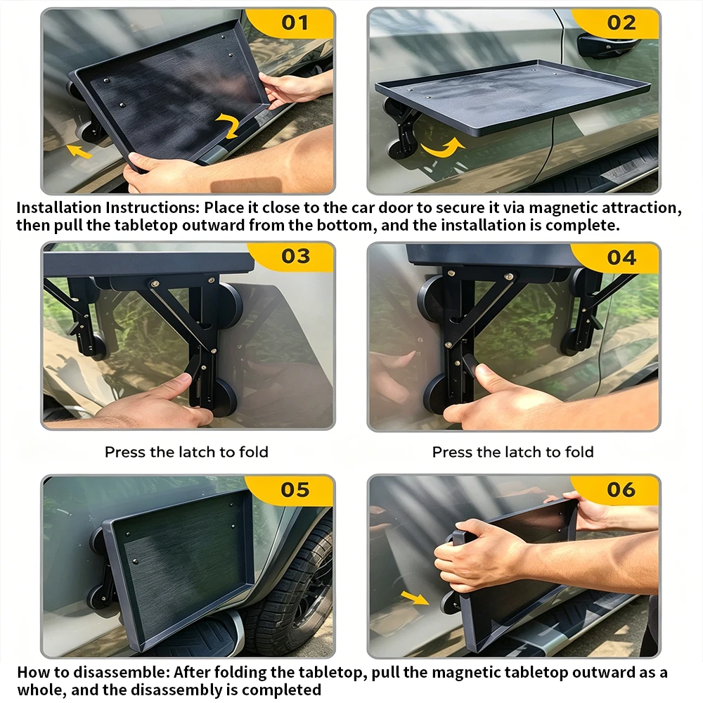Tragbarer Auto-Seitentür-Hänge – Camping Cooking Table Foldable Bewertung und Preis